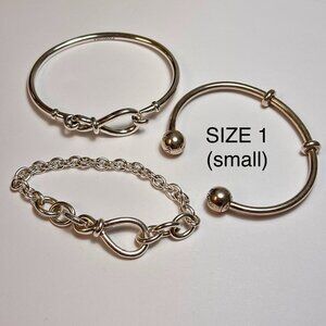 Set of 3 Sterling Silver Pandora Bracelets